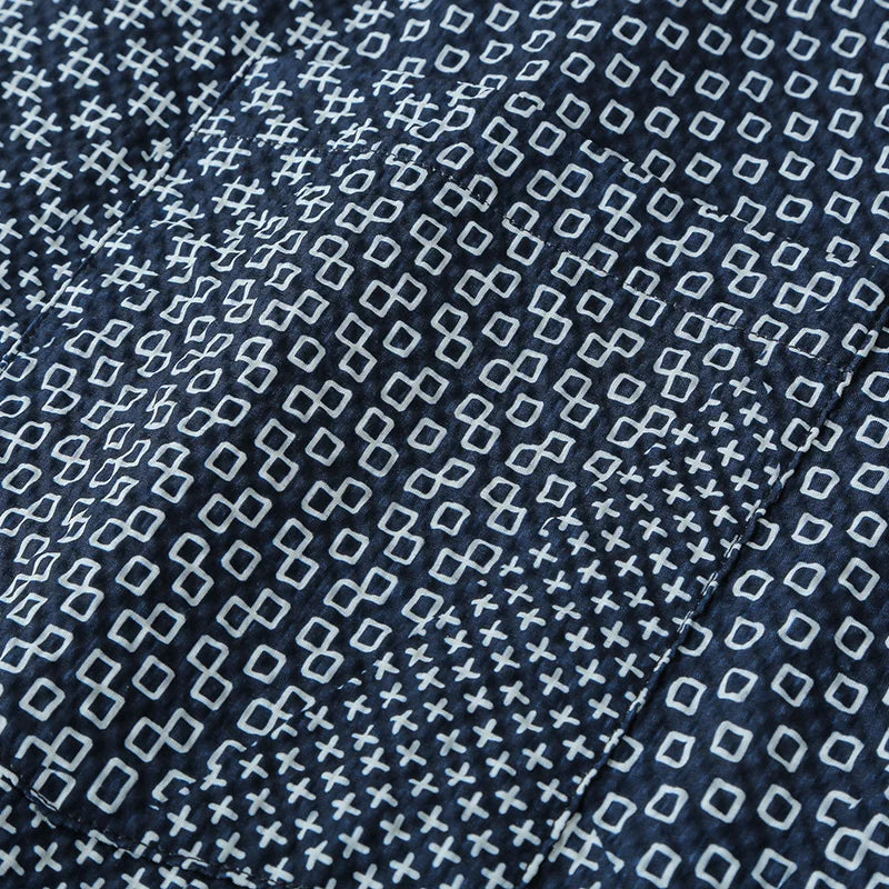 Plaid Patchwork Short Sleeve Shirt