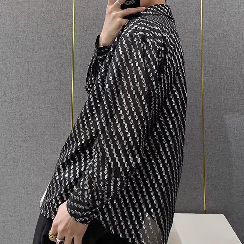 Abstract Geometric Pattern Party Shirt