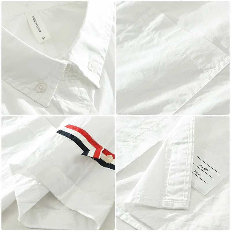 Lines On Sleeve Single Breasted Shirt