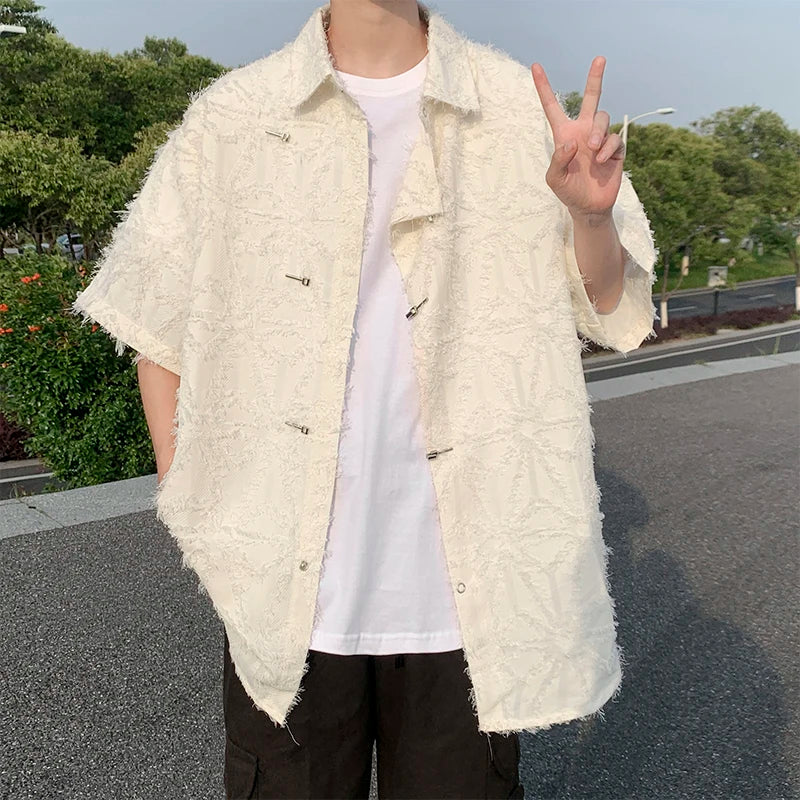 Chinese Style Tassel Short Sleeved Shirt