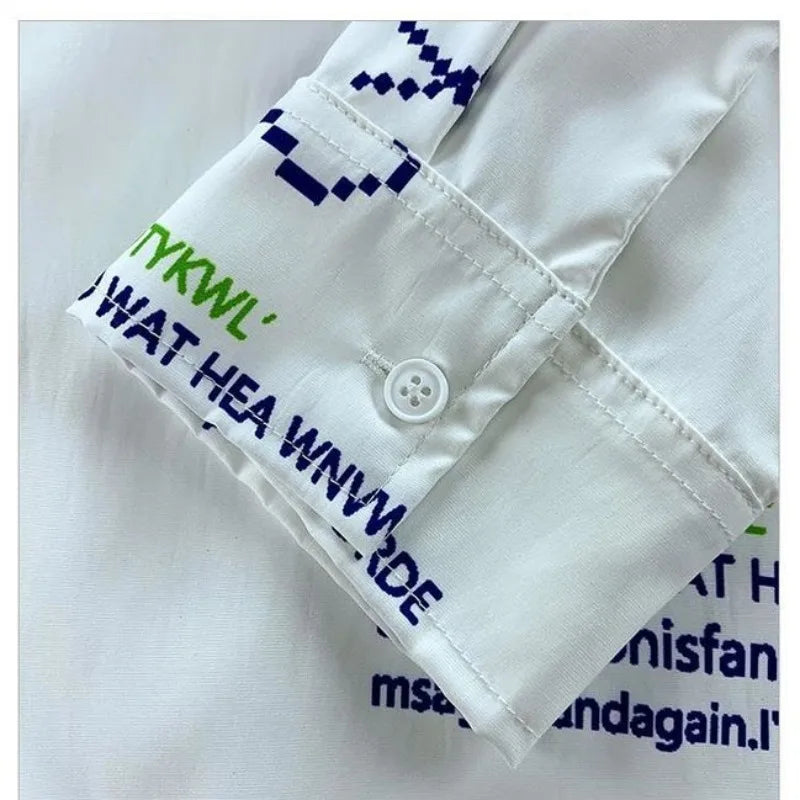 Casual Pixel Little Bear Loose Shirt