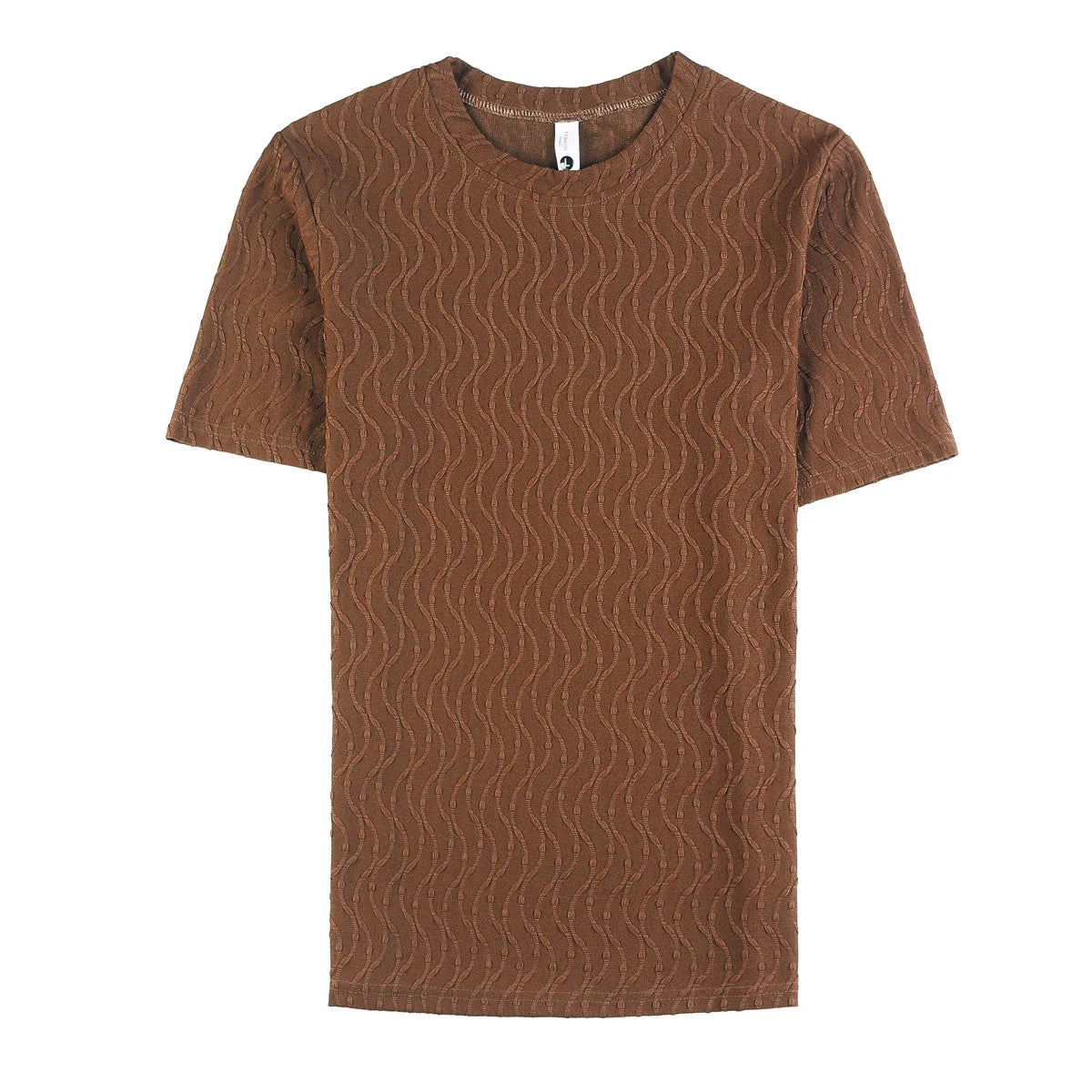 Slim-Fit Striped Ruffian Fashion Tee