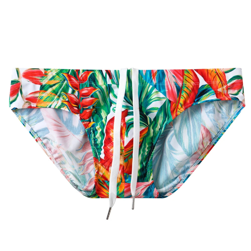 Printed Pattern Push-up Pad Swimwear Brief