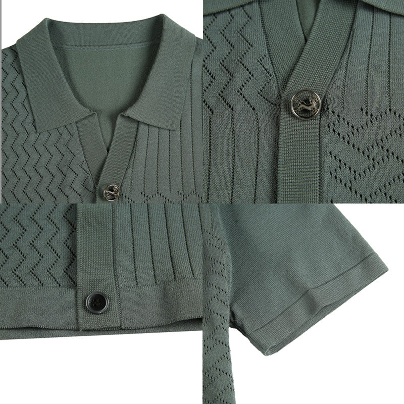 Casual Slim Fit Knitted Polo Shirt