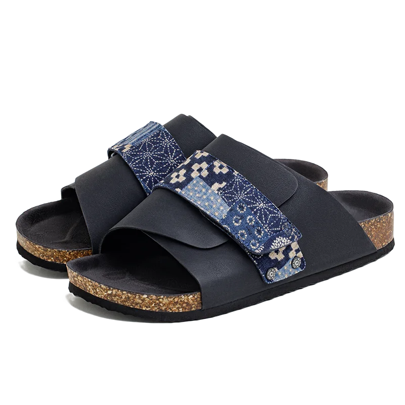Color-Block Print with Hook & Loop Sandals