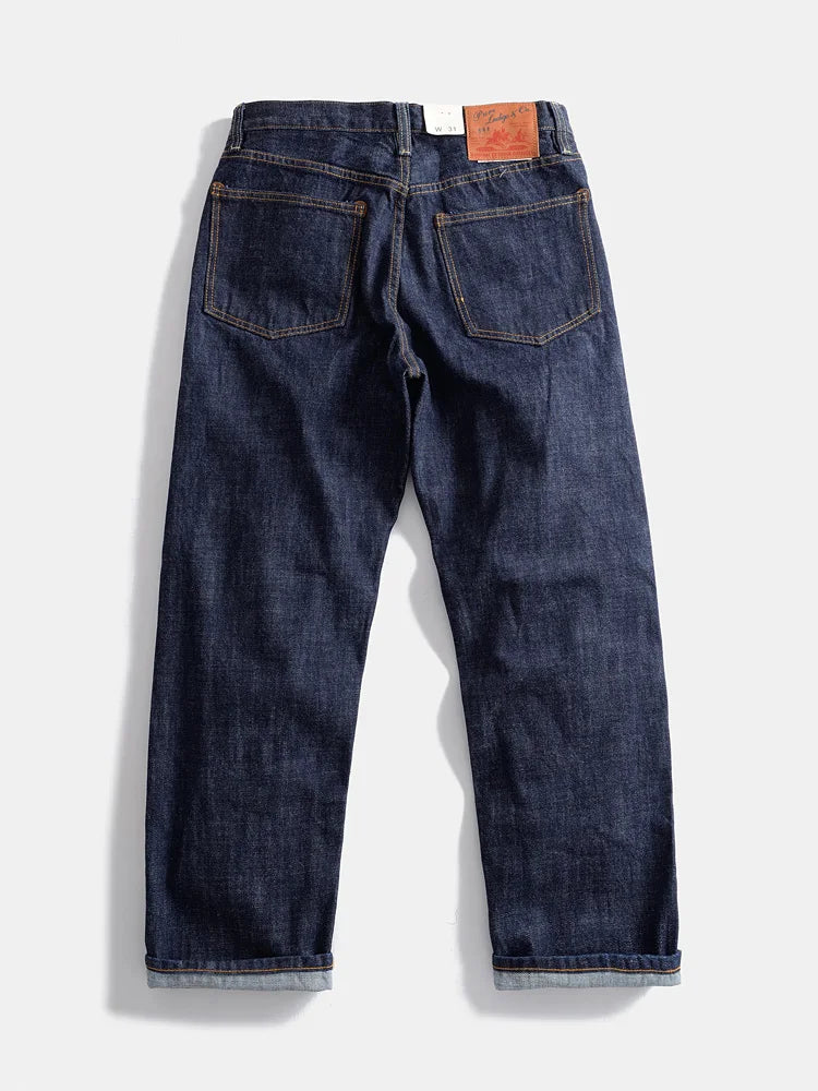 Solid Casual Denim Straight Jeans