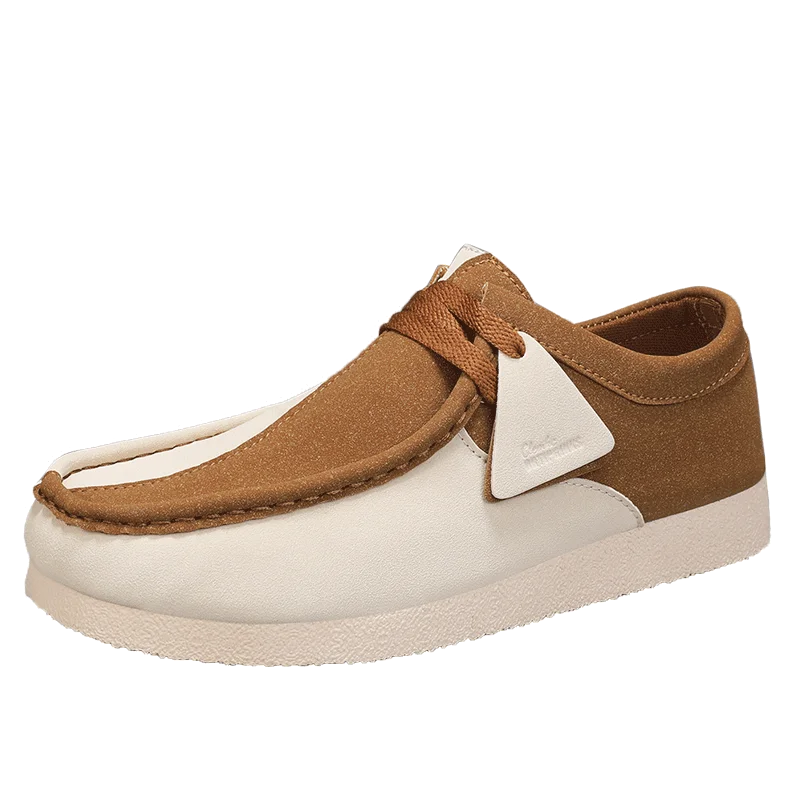 Patchwork Slip-On Suede Shoes