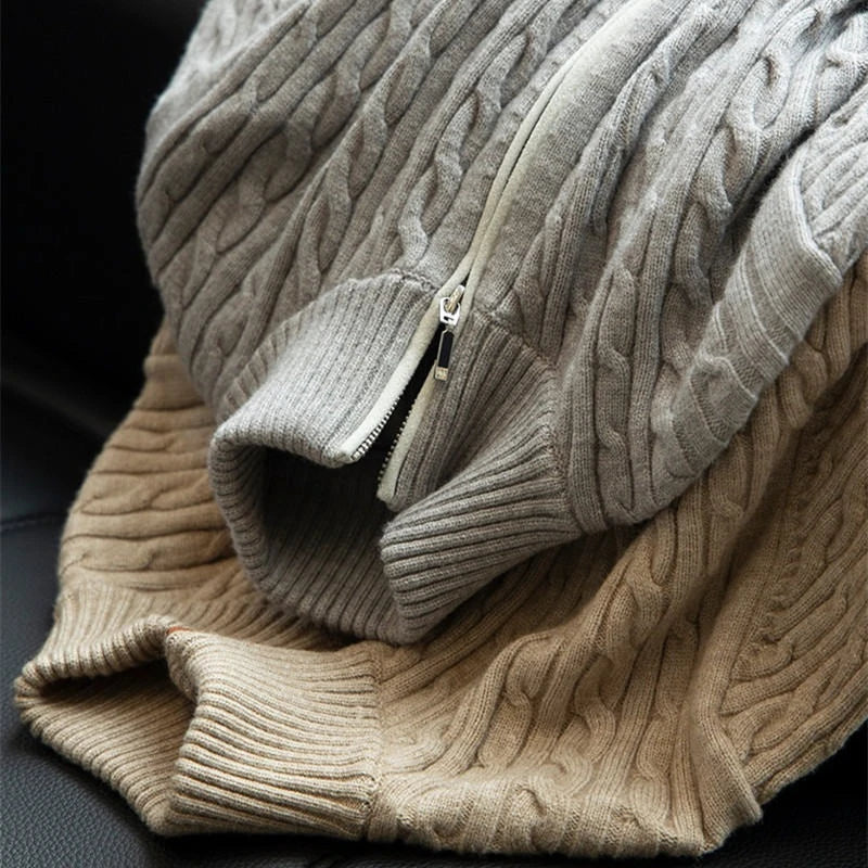Men's Wool Quarter-Zip Sweater