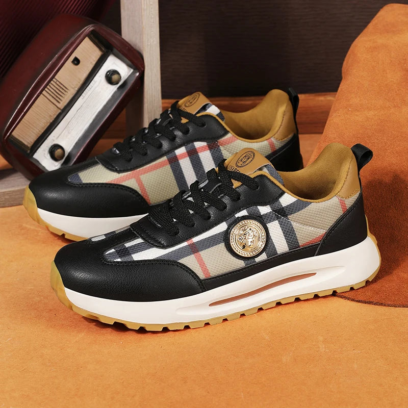Monarch Plaid Street Style Sneakers