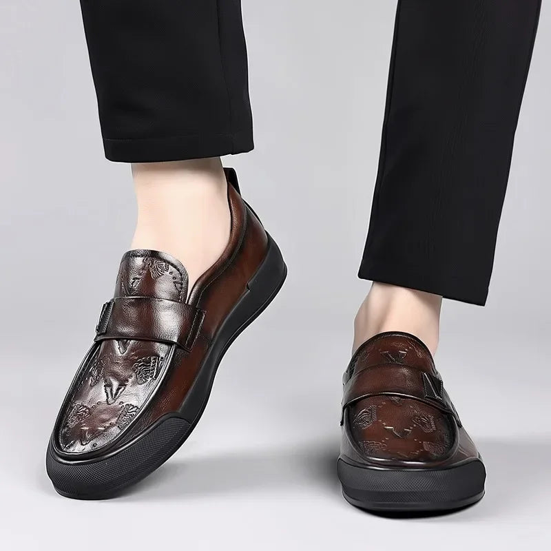 Sophisticated Embossed Leather Loafers