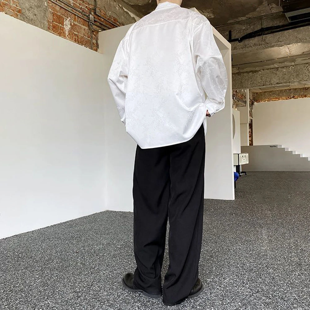 Irregular Retro Metal Button Shirt