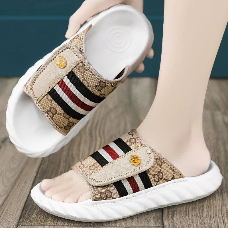 Non-Slip Soft PU Leather Slippers