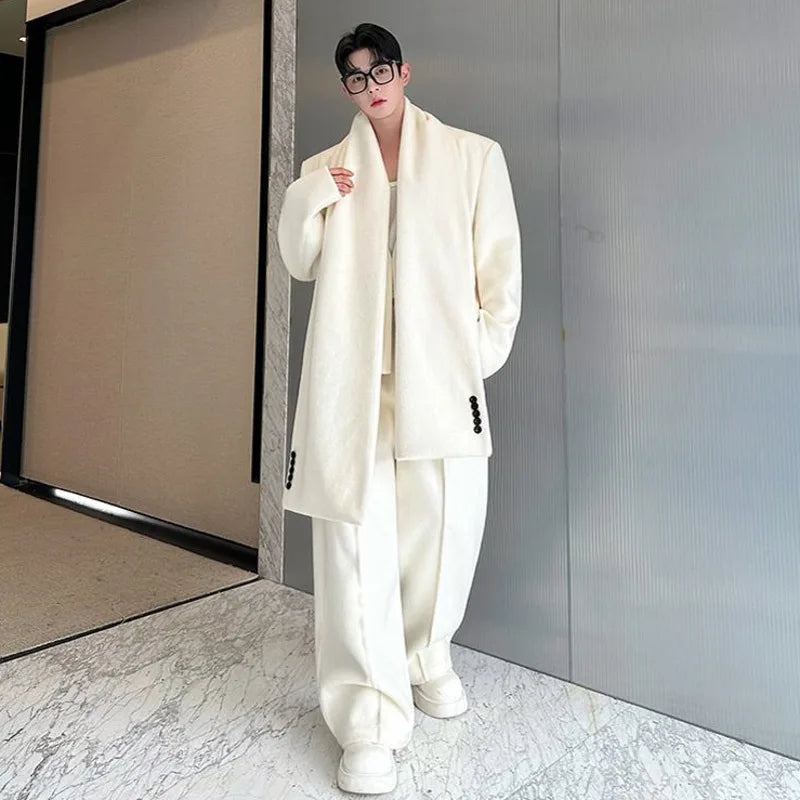 Shawl Neckerchief Loose Fit Pants Set