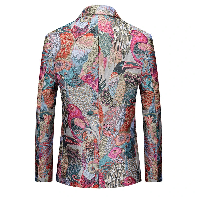 Casual Multicolor Animal Printed Blazer