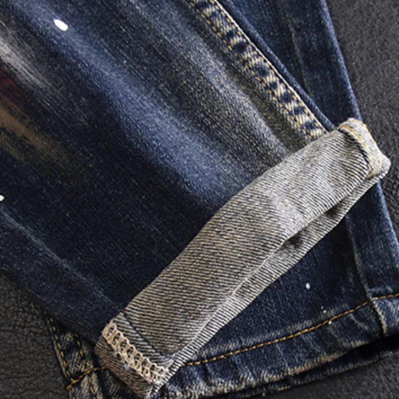 Splashes Ink Patches Regular Fit Jeans