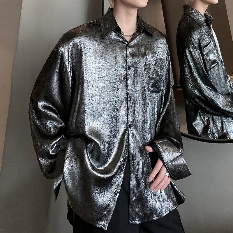 Bright Reflective Loose Long Sleeved Shirt