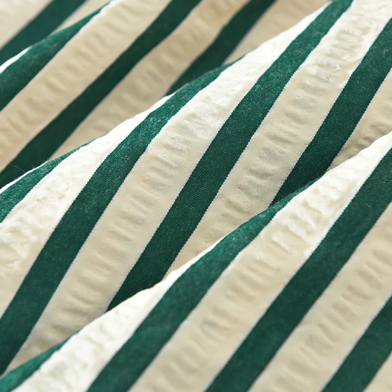 Fashion Striped Loose Short Sleeve Shirt