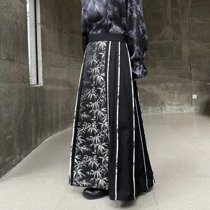 Jacquard Embroidered Bamboo Design Skirt