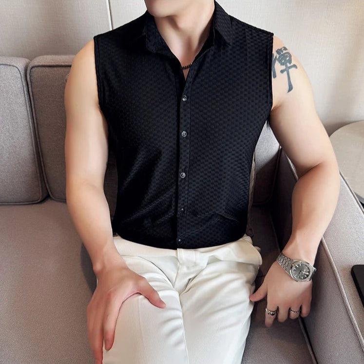 Ice Silk Waffle Breathable Vest