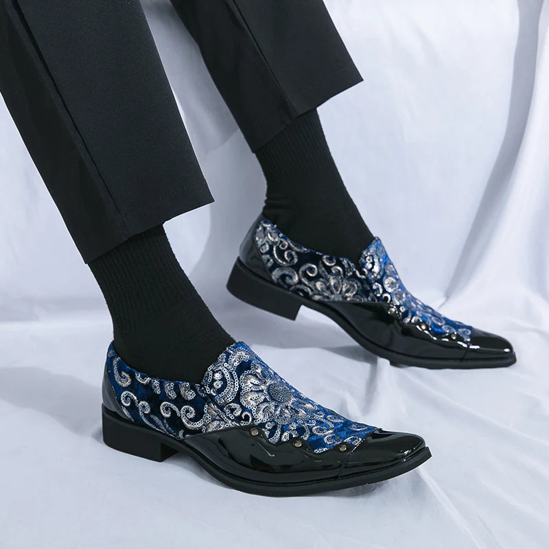 Luxury Floral Embroidery Loafers
