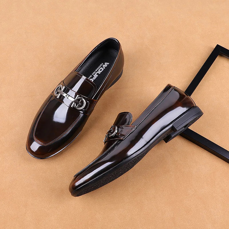 Shiny Elegant Genuine Leather Loafers