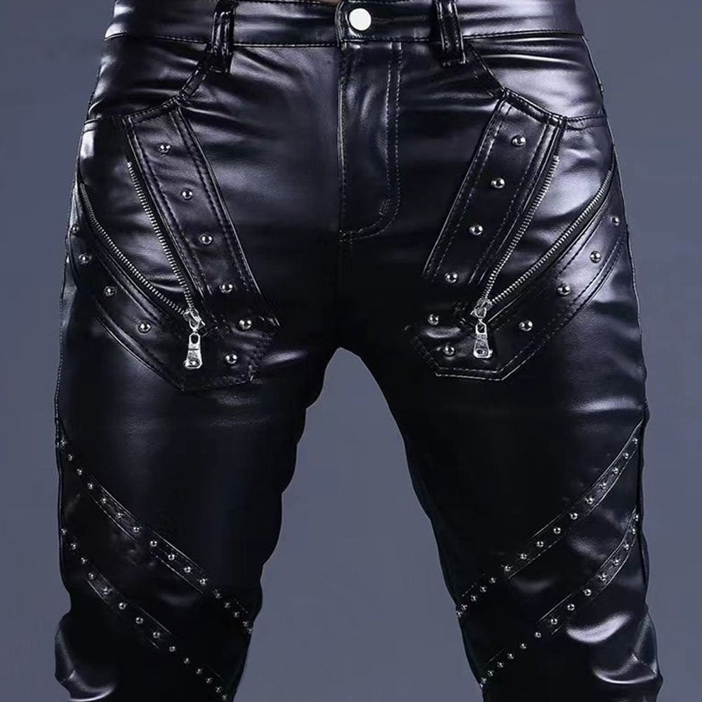 Rock Style PU Leather Pants