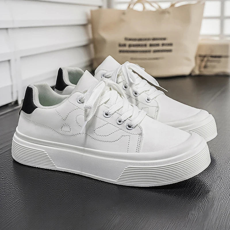 Solid Stitch Design Men's Sneakers