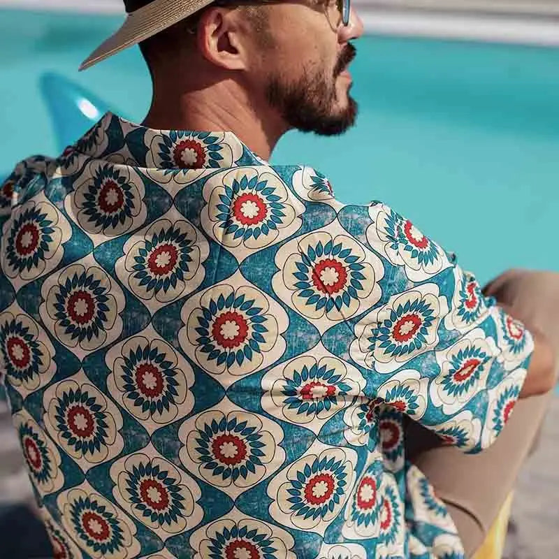 Geometric Printed Cotton Polyester Shirt