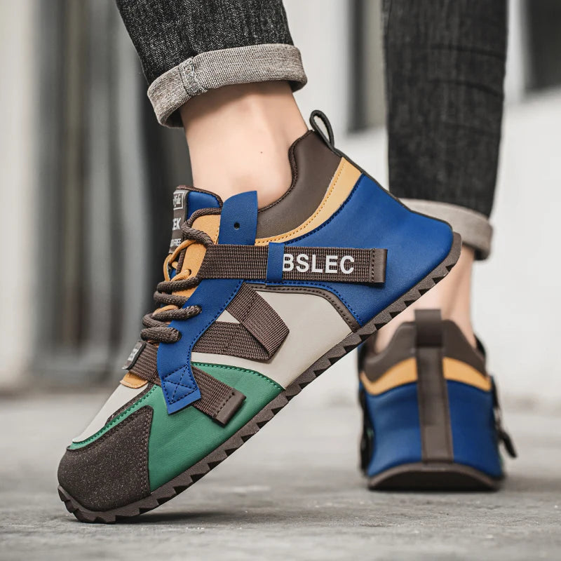 Street Style Mixed Colors Canvas Sneakers