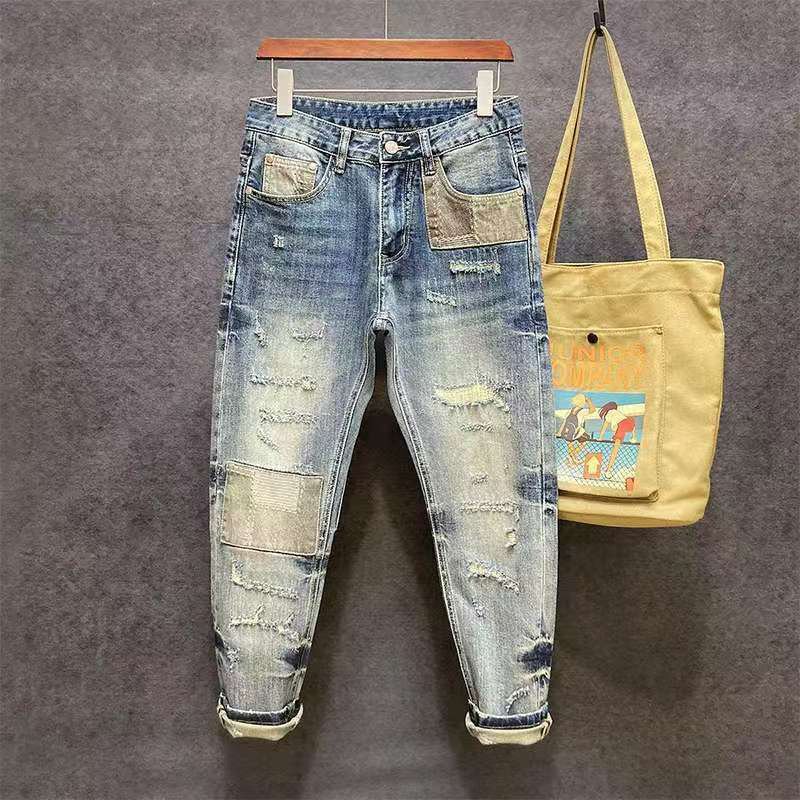 Distressed Washes Ripped Men's Jeans