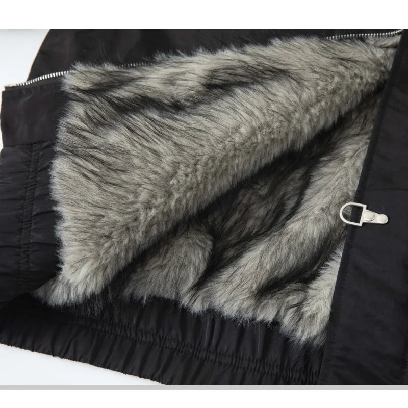 Inner Fur Thicken Warm Bomber Jacket