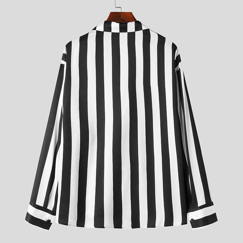 Black&White Striped Pocket Shirt
