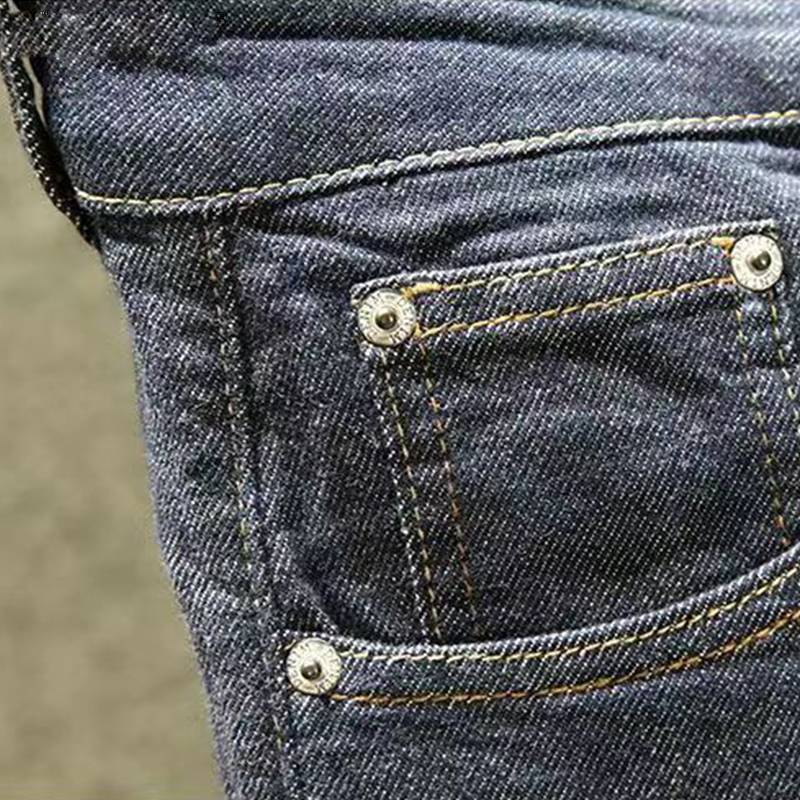 Decoration Pocket Blue Denim Men Shorts