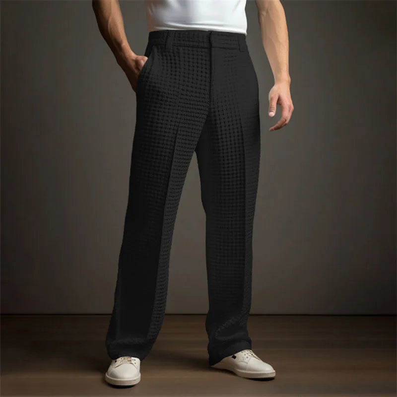 Twill Baggy Mid Waist Trousers