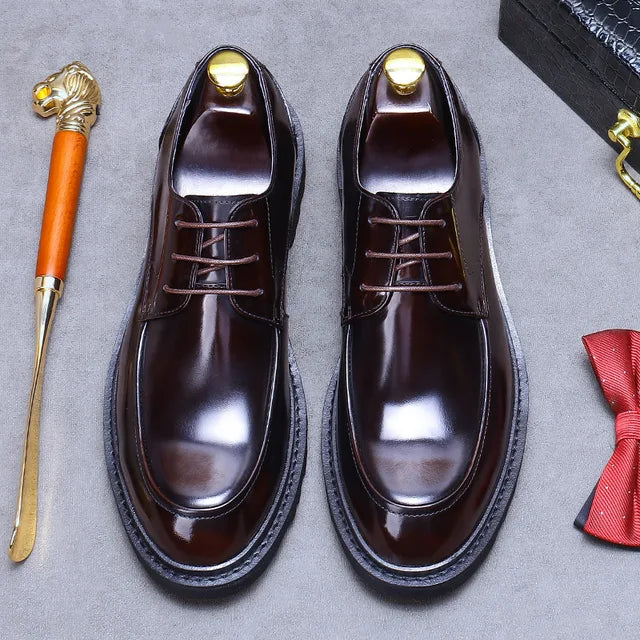 Polished Formal Leather Derby Shoes