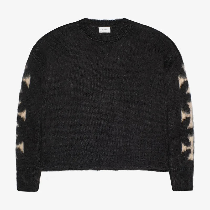 Y2k Retro Cross Printed Knitwear Sweater