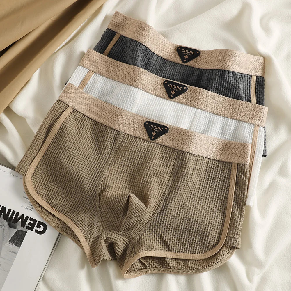 Knitted Plaid Relaxed Fit Boxer Set