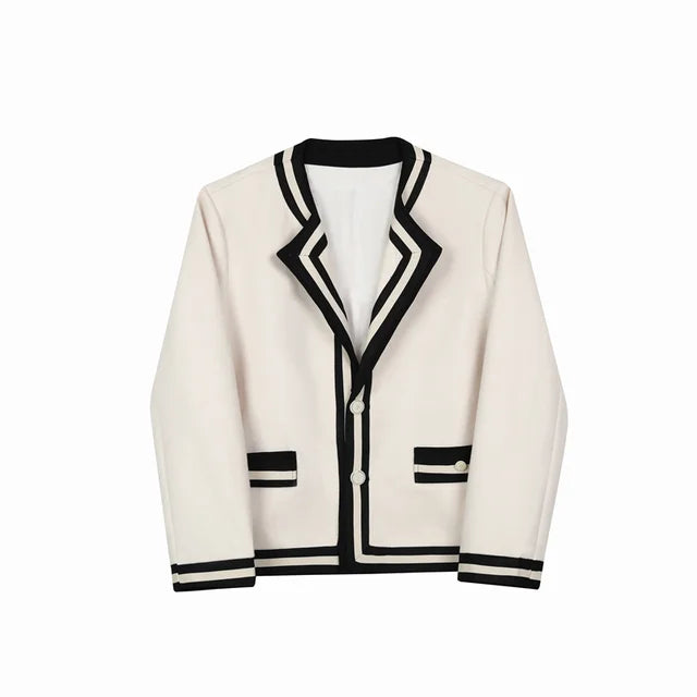 Korean College Style Striped Blazer