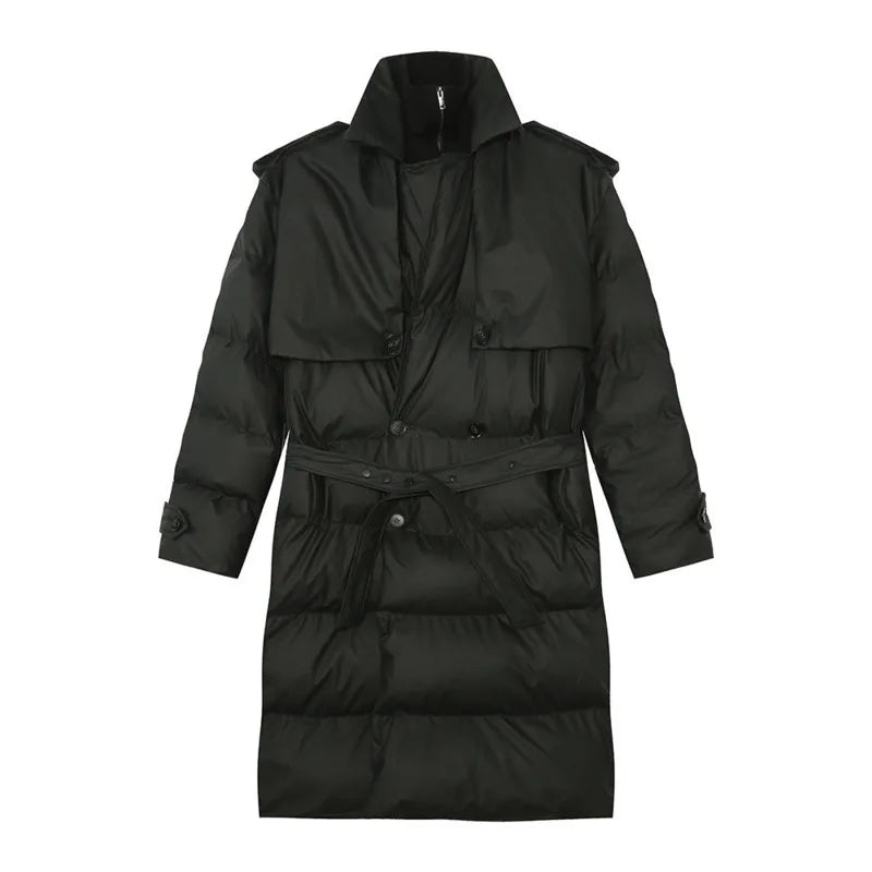 Double Button Zipper Men's Padded Coat
