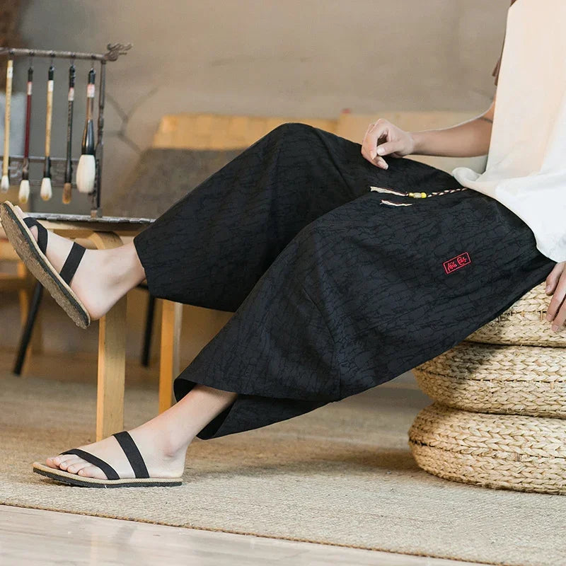Casual Loose Linen Wide Leg Pants