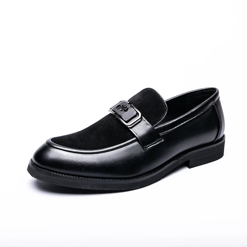 Vintage Refined Buckle Accent Loafers