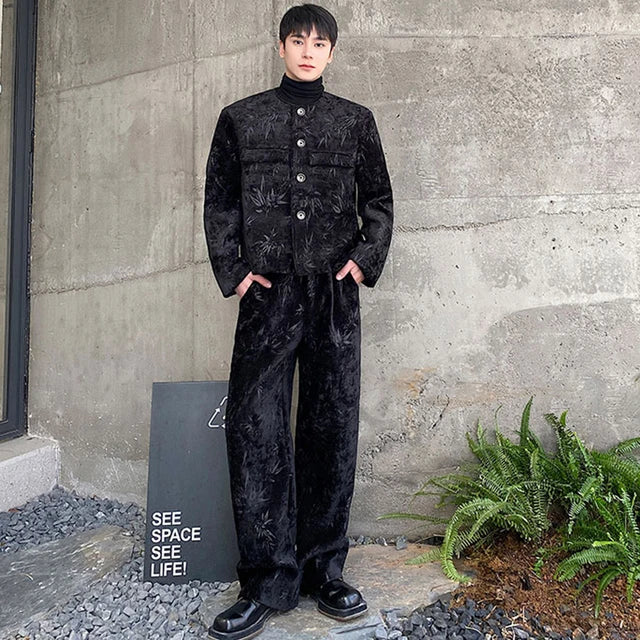 Woolen Thickened Jacket Pants Set