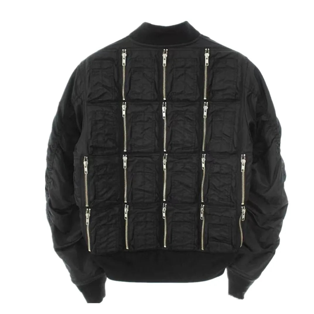 Black Multi Zippers Men's Jacket