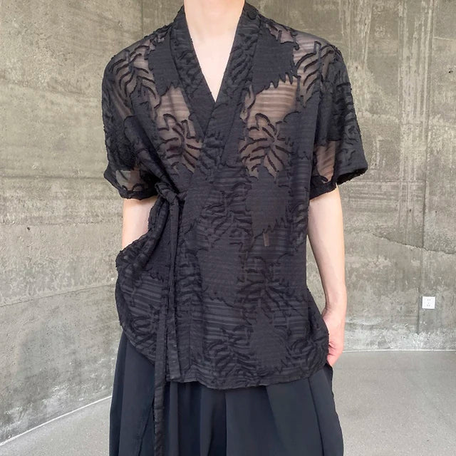 See Through Kimono Style Shirt