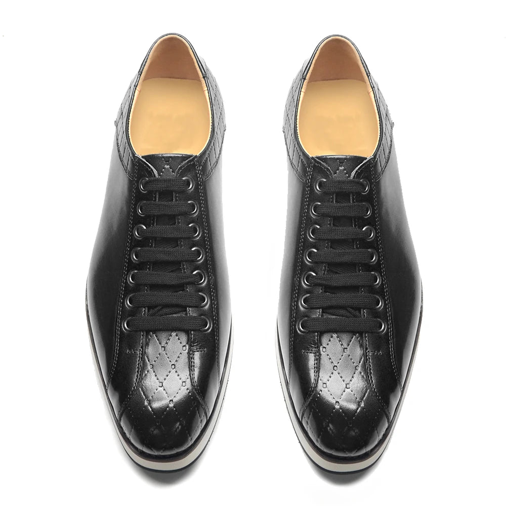 Patchwork Solid and Patterned Derby Shoes