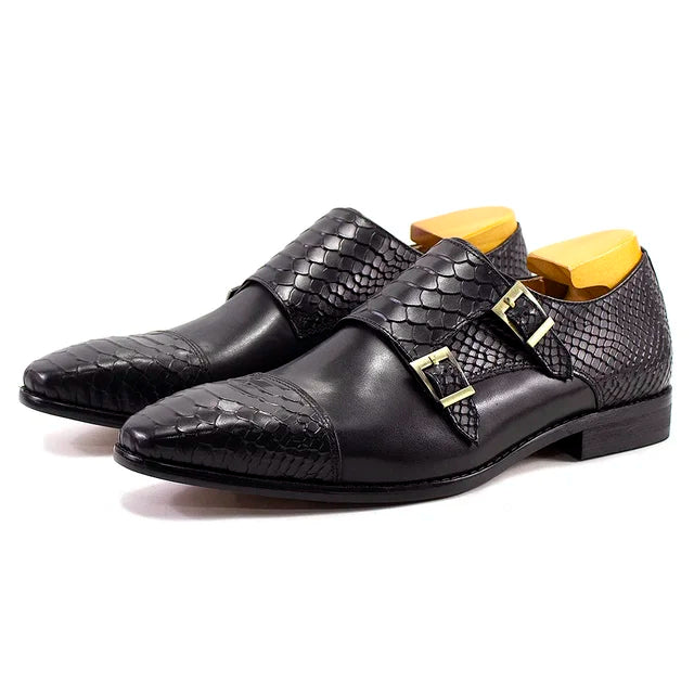 Luxury Double Buckle Monk Strap Shoes