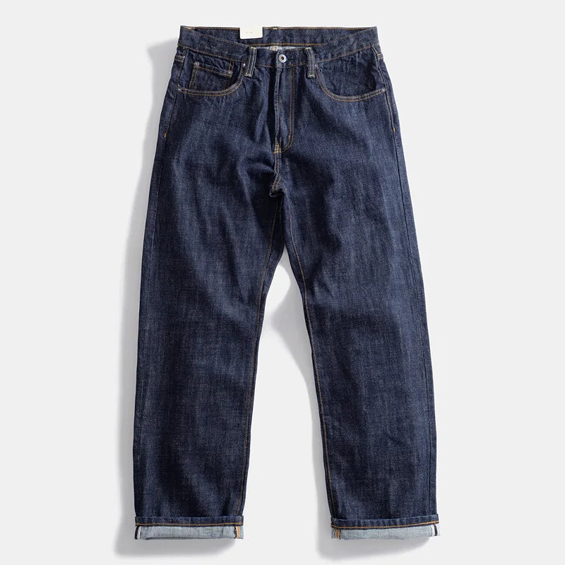 Solid Casual Denim Straight Jeans