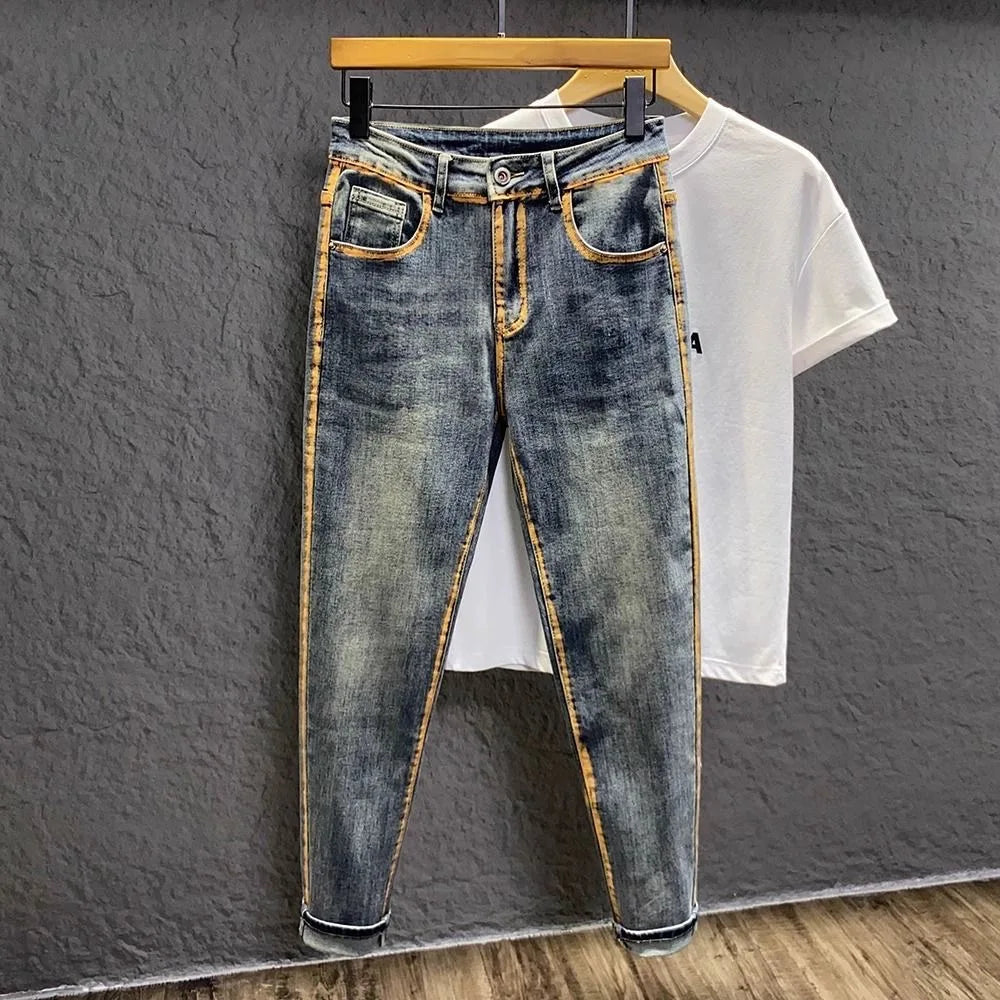 Retro Outline Fade Denim Jeans