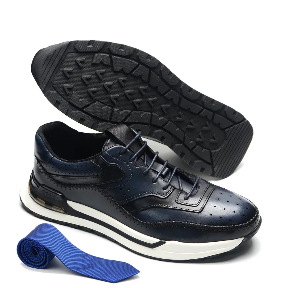 Comfortable Non-Slip Men's Oxford Leather Sneakers