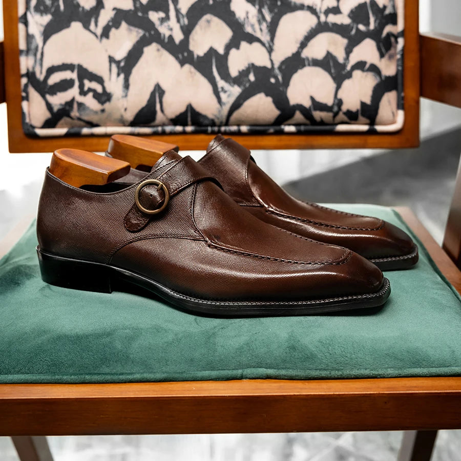 Single Monk Strap Dress Shoes